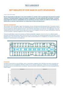 MET SIMULATIE OP ZOEK NAAR DE JUISTE OPLOSSINGEN Auteur: Nicole Bronzwaer B26