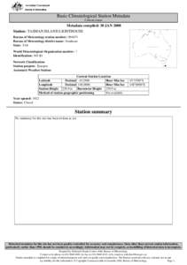 Oceanography / CLIMAT / Weather station / World Meteorological Organization / Global Climate Observing System / METAR / Metadata / Meteorology / Atmospheric sciences / Science