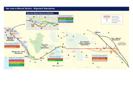 San Jose to Merced Section - Alignment Alternatives  re et St a