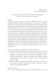 Nuclear physics / Tōhoku region / Tokyo Electric Power Company / Nuclear energy in Japan / Japan Atomic Energy Agency / International Nuclear Event Scale / Tōhoku earthquake and tsunami / Nuclear safety / Fukushima /  Fukushima / Nuclear technology / Fukushima Prefecture / Japan