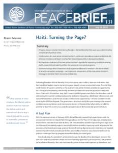 UNITED STATES INSTITUTE OF PEACE  PEACEBRIEF131 United States Institute of Peace • www.usip.org • Tel[removed] • Fax[removed]July 16, 2012