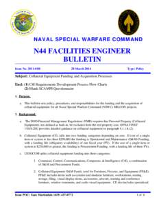 Naval Facilities Engineering Command / Government procurement in the United States / Naval Surface Warfare Center / Submittals / Procurement / Construction / Request for proposal / Information Services Procurement Library / United States Special Operations Command / Business / Management / Building engineering