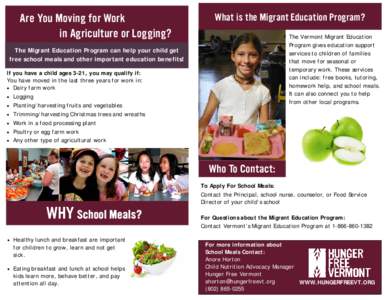 Child Nutrition Act / School meal / Free school meal / Charitable organizations