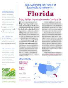 SARE: Advancing the Frontier of Sustainable Agriculture in... Florida  What is SARE?