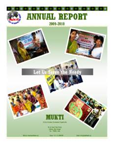 ANNUAL REPORT[removed]Let Us Serve the Needy  MUKTI