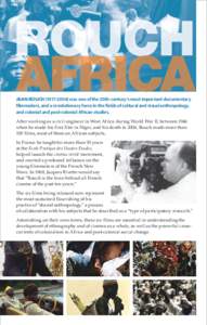 Jean Rouch Africa Documentary