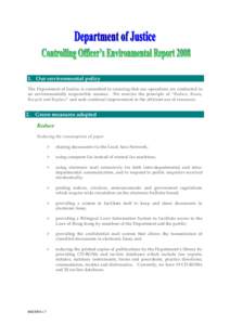 Controlling Officer's Environmental Report 2008