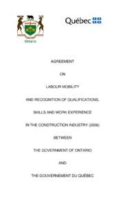 AGREEMENT  ON LABOUR MOBILITY