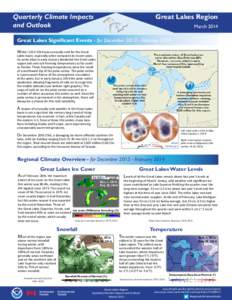 Great Lakes Region  Quarterly Climate Impacts and Outlook  March 2014