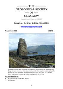 THE ______________ GEOLOGICAL SOCIETY _____ OF _____ GLASGOW ______________