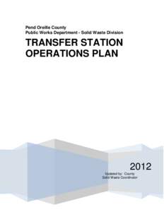 TRANSFER STATION OPERATIONS PLAN