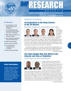 IMF B U L L E T I N Volume 16, Number 1 March 2015 www.imf.org/researchbulletin