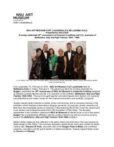  NSU ART MUSEUM FORT LAUDERDALE’S BELLISSIMA GALA