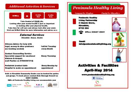 Additional Activities & Services B-WELL =  Peninsula Healthy Living