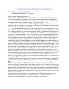 Southern Campaign American Revolution Pension Statements & Rosters Pension Application of Jesse Crocker S17903 Transcribed and annotated by C. Leon Harris. VA