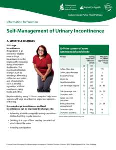 Self-Management of Urinary Incontinence – Information for Women