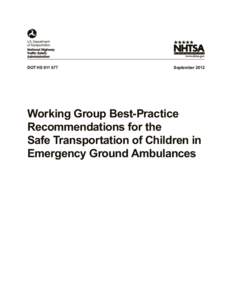 DOT HS[removed]September 2012 Working Group Best-Practice Recommendations for the