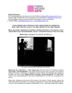 Ballet / Jay Scheib / Mikhail Baryshnikov / The Kitchen / Brooklyn Academy of Music / Platonov / New York City / New York / Culture of New York City