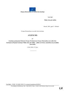 Eiropas Ekonomikas un sociālo lietu komiteja  NAT/263 Plūdu riska pārvaldība  Briselē, 2005. gada 11. februārī