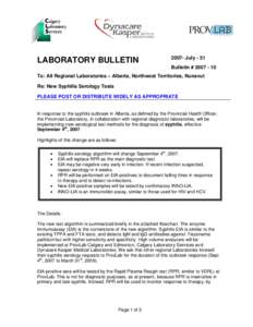 Instructions to guide the creation of the Laboratory Bulletin draft are highlighted in yellow