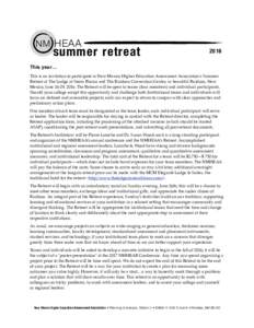 NM HEAA  summer retreat 2016