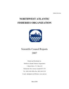 ISSN[removed]NORTHWEST ATLANTIC FISHERIES ORGANIZATION  Scientific Council Reports