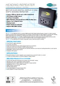 HEADING REPEATER 1 DIN DIGITAL DISPLAY - F071001 …navigation with innovation  MD71HR OLED DIGITAL DISPLAY (1 DIN)