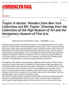 Traylor in Motion: Wonders from New York Collections and Bill Traylor…eum of Art and the Montgomery Museum of Fine Arts - The Brooklyn Rail  ArtSeen