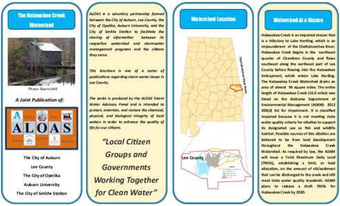 Auburn metropolitan area / Environment / Geography of the United States / Opelika /  Alabama / Total maximum daily load / Stormwater / Water pollution / Geography of Alabama / Columbus /  Georgia metropolitan area