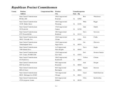 Precinct / Belvidere /  Illinois / Belvidere / Geography of the United States / Geography of New Jersey / Rockford metropolitan area / Geography of Illinois / Precinct committeeman