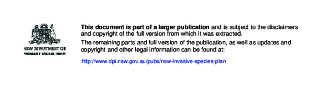  This document is part of a larger publication and is subject to the disclaimers and copyright of the full version from which it was extracted. The remaining parts and full version of the publication, as well as updates 