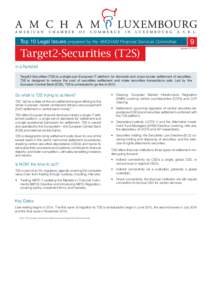 Top 10 Legal Issues prepared by the AMCHAM Financial Services Committee  Target2-Securities (T2S) 9