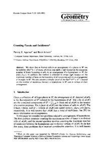 Discrete Comput Geom 7:[removed]Counting Facets and Incidences*