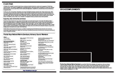 FKNMS FY2010 Accomplishments