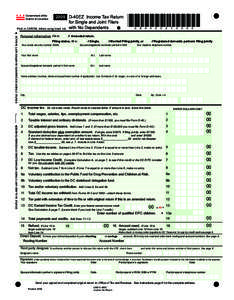 2008 D-40EZ Income Tax Return for Single and Joint Filers l Print in CAPITAL letters using black ink. with No Dependents STAPLE OTHER DOCUMENTS IN UPPER LEFT IN BACK