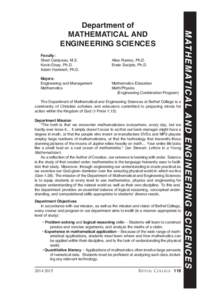 d Courses_complete 2014_d arts_sciences[removed]:18 PM Page 119  Faculty: Sheri Campeau, M.S. Kevin Drury, Ph.D. Adam Hammett, Ph.D.