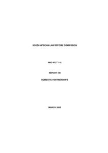 Civil union / United Kingdom partnership law / Common-law marriage / Partnership / Law / South African family law / Transjurisdictional comparisons of same-sex unions / Family law / Domestic partnership / Private law