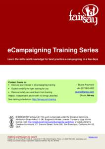 FairSay eCampaigning Training