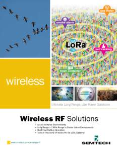 wireless Ultimate Long Range, Low Power Solutions