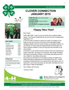 1  CLAYTON COUNTY EXTENSION CLOVER CONNECTION JANUARY 2015