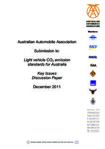 Constituent  Members: Australian Automobile Association Submission to: