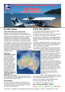 Newsletter of the Seaplane Pilots Association of Australia R Seaplane Pilots Association