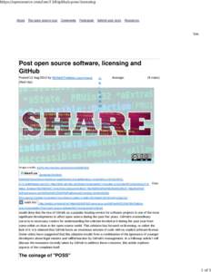 https://opensource.com/law/13/8/github-poss-licensing  About The open source way
