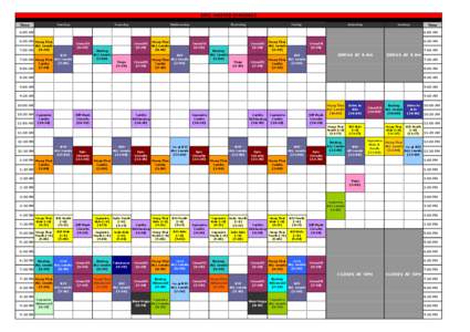 EPIC MASTER SCHEDULE s Time Monday