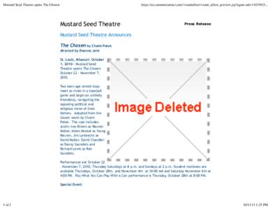 Mustard Seed Theatre opens The Chosen  https://ui.constantcontact.com/visualeditor/visual_editor_preview.jsp?agent.uid=Mustard Seed Theatre