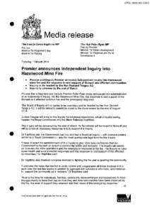 Public inquiry / Morwell /  Victoria / Geography of Australia / States and territories of Australia / Victoria / Denis Napthine