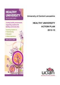 University of Central Lancashire  HEALTHY UNIVERSITY ACTION PLAN[removed]