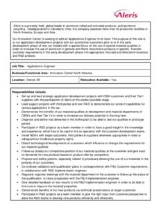 Research and development / Systems engineering process