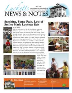 F allSunshine, Some Rain, Lots of Smiles Mark Lucketts Fair By Pat Howder