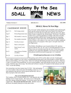 Academy By the Sea SDALL NEWS Volume 19, Issue[removed]